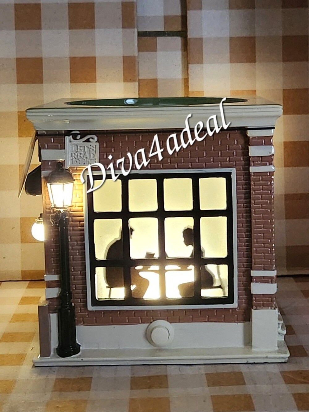 Bath & Body Works BOOKSTORE/COFFEE SHOP Light-up 3-Wick Candle Holder 3PC Bundle - Picture 8 of 13